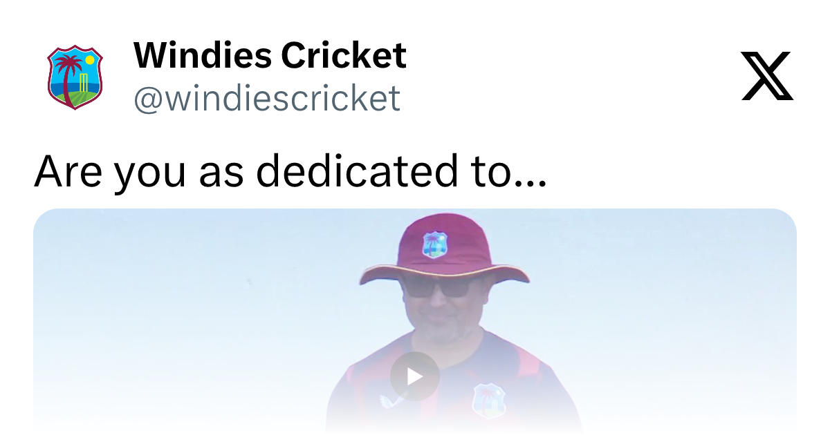 WI Batting Coach stays out with their WI batsmen